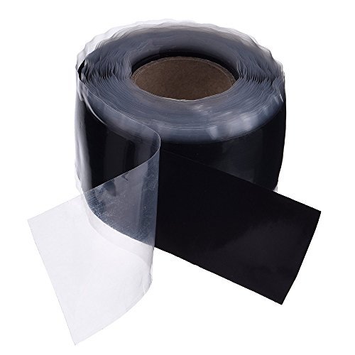 Homgaty 1 Rolls Black Repair Sealing Insulation Tape,Silicone Waterproof Self Fusing Tape,25mmx3m - Thumbnail 6