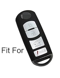 Coolbestda - Carcasa de silicona para llave de Mazda 3, 6, CX-7, CX-9, MX-5, Miata, 4 botones