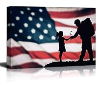 Canvas Wall Art Memorial Day Canvas Prints Home Artwork Decoration for Living Room,Bedroom - 12x18 inches