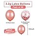 Whaline Rose Gold Birthday Party Decoration Including Happy Birthday Balloons with Foil Balloons, Rose Gold Confetti Balloons, Foil Ribbon and Table Runner(Total 50 Pcs)