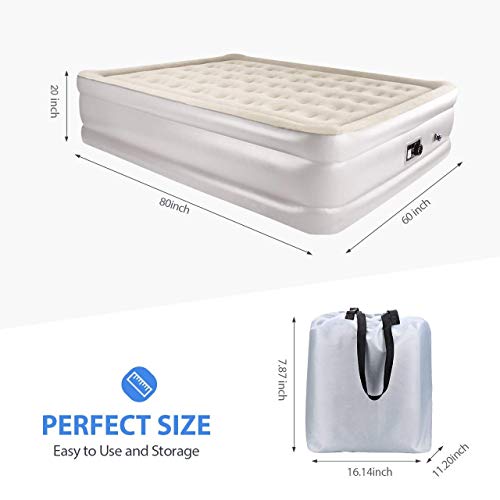 image for TOPELEK Homitt Queen Air Mattress，Inflatable Blow Up Air Mattress wi