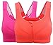 HENNY RUE Women's Front Closure High Impact Sports Bra Workout Yoga Bras