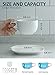 Teocera Porcelain Cappuccino Cups with Saucers - 8 Ounce for Specialty Coffee Drinks, Cappuccino and Tea - Set of 6, Matte White