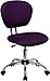Flash Furniture H-2376-F-PUR-GG Mid-Back Purple Mesh Task Chair with Chrome Base