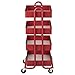 ECR4Kids 4-Tier Metal Rolling Utility Cart - Heavy Duty Mobile Storage Organizer, Red