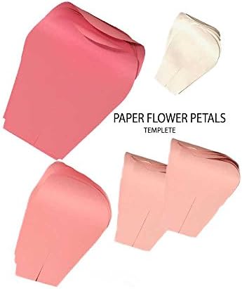 Paper Flower Petals Templete Kit. Handmade. Your Own Paper Flowers. Do it Yourself.
