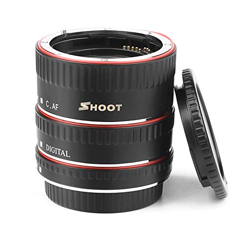 SHOOT AF Kit de Tube de rallonge pour Macro pour Canon EOS EF EF-S Objectif DSLR 1100D 700D 650D 600D 550D 500D 450D…