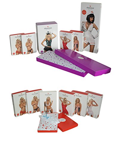 Obsessive traumhaftes Dessous-Set aus edlem Korsett-Body mit Strumpfhaltern und String in toller Geschenkbox – Bild 5