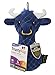 TrustyPup Tough 'N Fun Bull Squeaky Plush Dog Toy, Chew Guard Technology - Blue, Medium