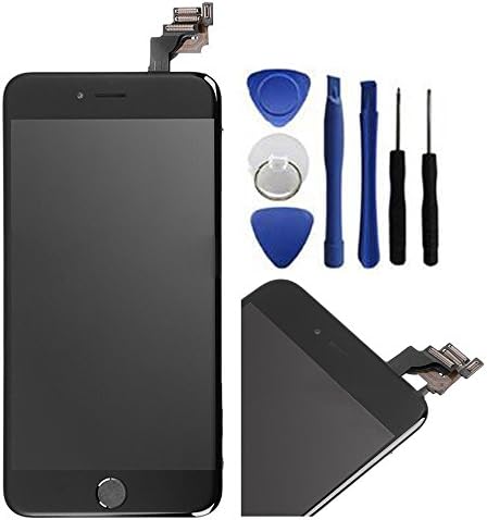 Coreplace For iPhone 6 Plus LCD Screen Replacement Touch Digitizer Full Assembly with Home Button + Ear Speaker + Front Facing Camera + Frame with Repair Tools and Screen Protector (5.5 inch Black)
