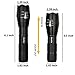 Shareline Water Resistant CREE XML T6 LED Zoomable Ajustable Focus Tactical Flashlight with 5 Modes, 1000 Lumens, Rechargeable 18650 Lithium Lon Battery(2P) and Charger