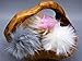 Faux Raccoon Fur Pom Pom Balls | Extra Large 5-Inch Size: Set of 3 Removable Pompoms with Snaps for Knitting Accessories | DIY Hats and Crafts | Pastel Assortment by Haven-Sent