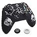 Xbox One/ Xbox One S Controller Skin, BRHE Anti-slip Silicone Cover Protector Case Accessories Set for Microsoft Xbox 1 Wireless/Wired Gamepad Joystick with 2 Thumb Grips Caps (Red Blue Black) (White)