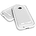 Moto E 2nd Gen Case - Poetic [Affinity Series] Moto E 2nd Gen Case - [TPU Grip Bumper] [Corner Protection] Protective Hybrid Case for Motorola Moto E 2nd Gen (2015) Frost Clear/White (3-Year Manufacturer Warranty From Poetic)
