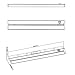 GETINLIGHT 24-inch Swivel LED Under Cabinet Lights, Glass Lens, Selectable White 2700K/4000K/5000K, Dimmable with Wall Dimmers, White Finish, IN-0202-3-WH