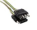 ABN Trailer Wire Extension, 10ft, 4-Way 4-Pin Plug Flat 20 Gauge – Hitch Light Trailer Wiring Harness Extender