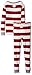 Burt's Bees Baby Boys' Toddler Organic 2-Piece Pajama Set with Ornament, Cranberry Rugby, 3T