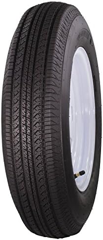 Transmaster 5.30-12 6 Ply Trailer Tire and 5 Lug White Spoke Wheel
