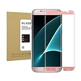 Galaxy S7 EDGE Screen Protector MaxDemo Edge to Edge Ultra HD Premium Shield Tempered Glass, Oil Resistant Coated [ Anti-Bubble][Anti-Scratch] Screen Protector for Samsung Galaxy S7 EDGE Rose