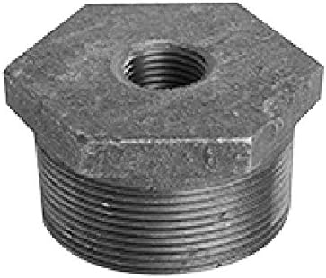 Ward 2 x 1 Black Malleable Hex Bushing - 2X1.BB - Black Fittings Made In the USA black fittings, black pipe, pipe, fittings, ward, ward fittings, schedule 40- Pack of 5