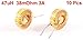 uxcell a13071500ux0198 10 Piece Toroid Core Inductor Wire Wind Wound 47uH 38mOhm 3 Amp, Coil