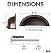 Oil Rubbed Bronze Kitchen Cabinet Pulls - 3 Inch Hole Center Industrial Design Bin Cup Drawer Handles - 10 Pack of Kitchen Cabinet Hardware