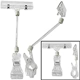 Adjustable Rack Mount Plastic Sign Holder with 3.5'' Stem - Pack of 10