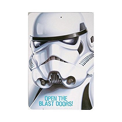 Star Wars Storm Trooper Novelty Decorative Two-sided Sign - Open the Blast Doors!