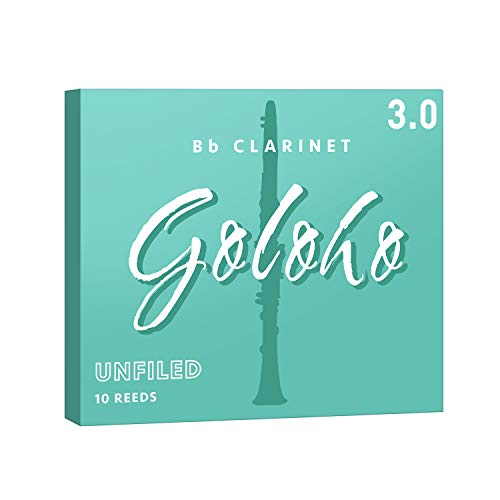 GOLOHO Bb Clarinet Reeds, Strength 3.0, Unfiled Cut, Box of 10 - Thumbnail 7