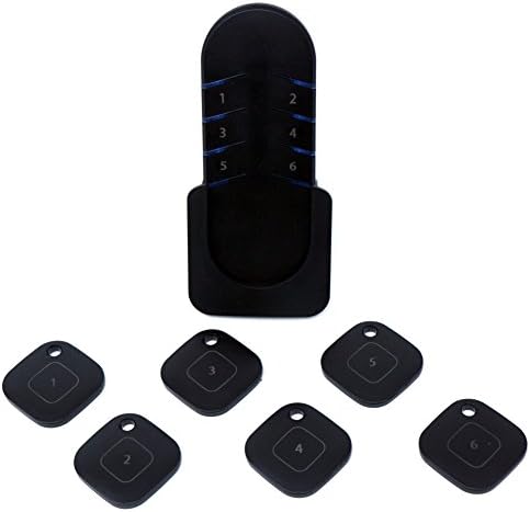 Housekeeper Wireless Key Finder Remote Control Item Locator - 1 RF Transmitter and 6 Receivers