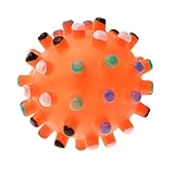 Jardin Toy Chew Squeak Squeaky Ball for Pets, Small, Orange