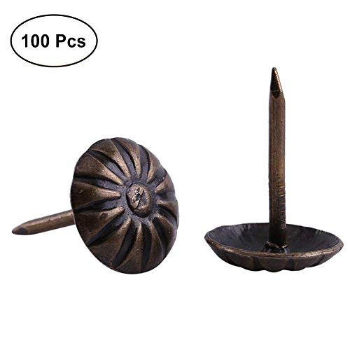 image for Yosoo Upholstery Nail Tack Stud, 100Pcs Metal Antique Chrysanthemum Na