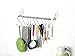 Prudance Small Round S Shaped Stainless Steel Hanging Hooks Set with 10 Hooks - Ideal for Pots, Pans, Spoons & Other Kitchen Essentials - Perfect for Clothing
