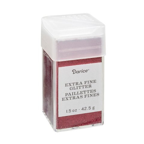 Garnet Extra Fine Glitter 1.5 ounces Canister w/Pour or Shake Lid