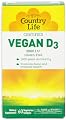Country Life, Vegan D3, 5000 IU, 60 Vegan Softgels