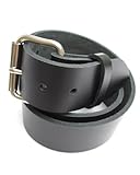Mens Heavy Duty Black Leather Belt 1 3/4