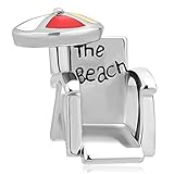 CharmSStory Beach Chair Umbrella Lucky Charms Beads For Bracelets (White)