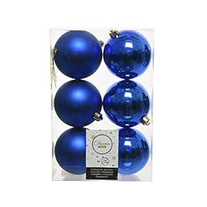 kerstbal plc d8cm K.blauw 6st