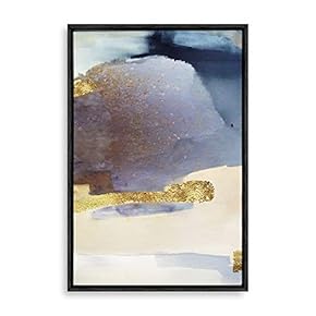 SIGNFORD Framed Canvas Home Artwork Decoration Golden Abstract...
