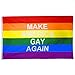 Drumpf.WTF Make America Gay Again Rainbow LGBTQ Pride Flag, 3' x 5' Premium Polyester with Brass Grommets, Suitable for Indoor or Outdoor Use (Single Sided)