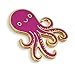 Pinsanity Cute Purple Octopus Enamel Lapel Pin