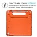 HDE Case for iPad 9.7-inch 2018/2017 Kids Shockproof Bumper Hard Cover Handle Stand with Built in Screen Protector for New Apple Education iPad 9.7 Inch (6th Gen) / 5th Generation iPad 9.7 - Orange