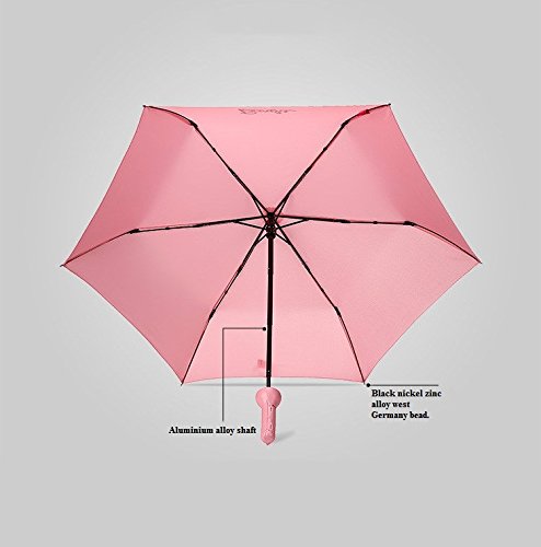 Lemonda 2 in 1 Bluetooth Selfie Umbrella Creative Bottle Design Windproof 50+ Anti-UV Tri-fold with Extendable Stick & Bluetooth Remote Shutter