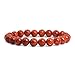 Justinstones Red Spong Coral Gemstone 8mm Round Beads Stretch Bracelet 7 Inch Unisex