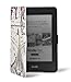 OMOTON Kindle Paperwhite Case Cover - The Thinnest Lightest PU Leather Smart Cover Kindle Paperwhite fits all Paperwhite generations prior to 2018 (Will not fit All new Paperwhite 10th G),Rose Red Map
