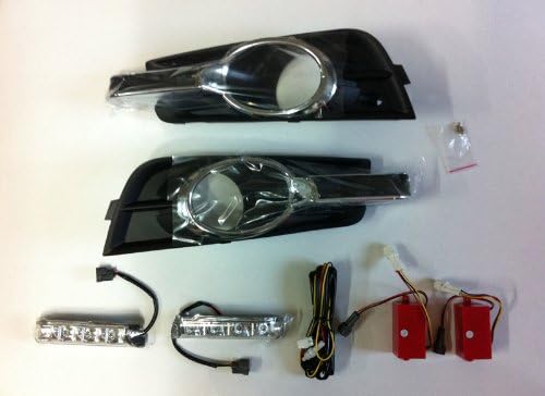 Autolamp LED Day Light Fog Cover Assembly 2-pc Set For 2008 2009 2010 2011 Chevy Cruze