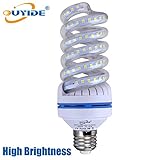 OUYIDE Spiral LED Corn Light Bulbs 180 Watt Equivalent 2200LM 20W A19 LED Bulbs Daylight 6000K E26 E27 Socket