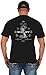 JH Design Men's Shelby Cobra T-Shirt Short Sleeve Black Crew Neck Shirt (Large, Black)