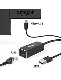 Adaptador de Ethernet para Fire TV, Belker Fire Stick Ethernet, adaptador micro USB a RJ45 Ethernet, cable USB a RJ45 para Fire TV Stick (2nd GEN), nuevo Fire TV (2017), Chromecast Ultra 2 1 Audio etc.