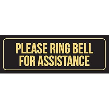 Amazon.com: Black Background With White Font Please Ring